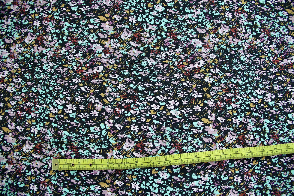 Thumbnail: Rayon Crepe - Colourful Bloom - 1/2 metre