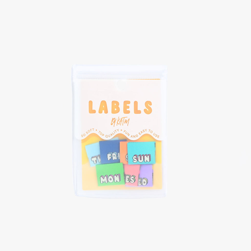 Thumbnail: "MON TO SUN" Woven Labels 7 Pack