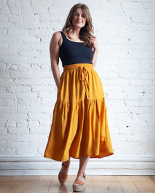 Orange skirt from mamma mia 2 store