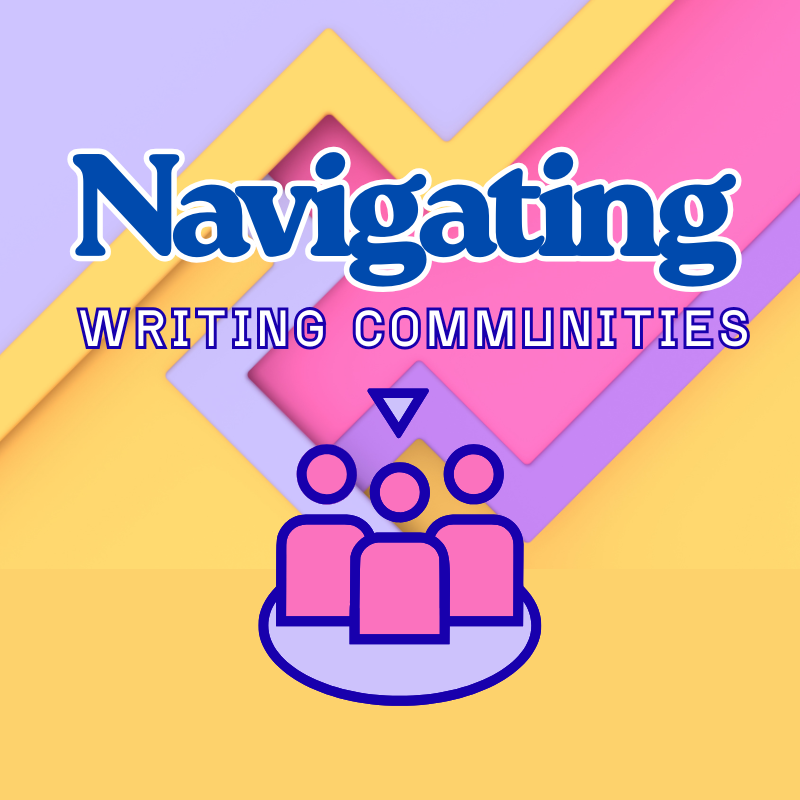 navigating writing communities; group of drawn human shapes