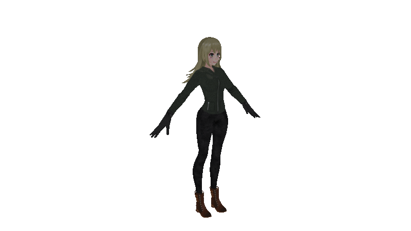 機車服少女.gif