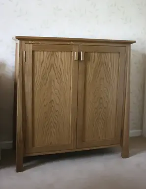 wooden bathroom cabinet