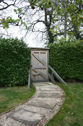 Wooden outdoor door