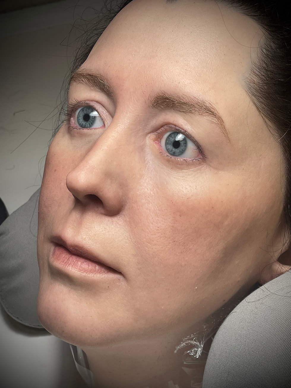 Silicone head of Alice Lowe for Timestalker
