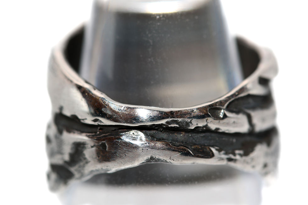 Thumbnail: Silver Woodgrain Ring