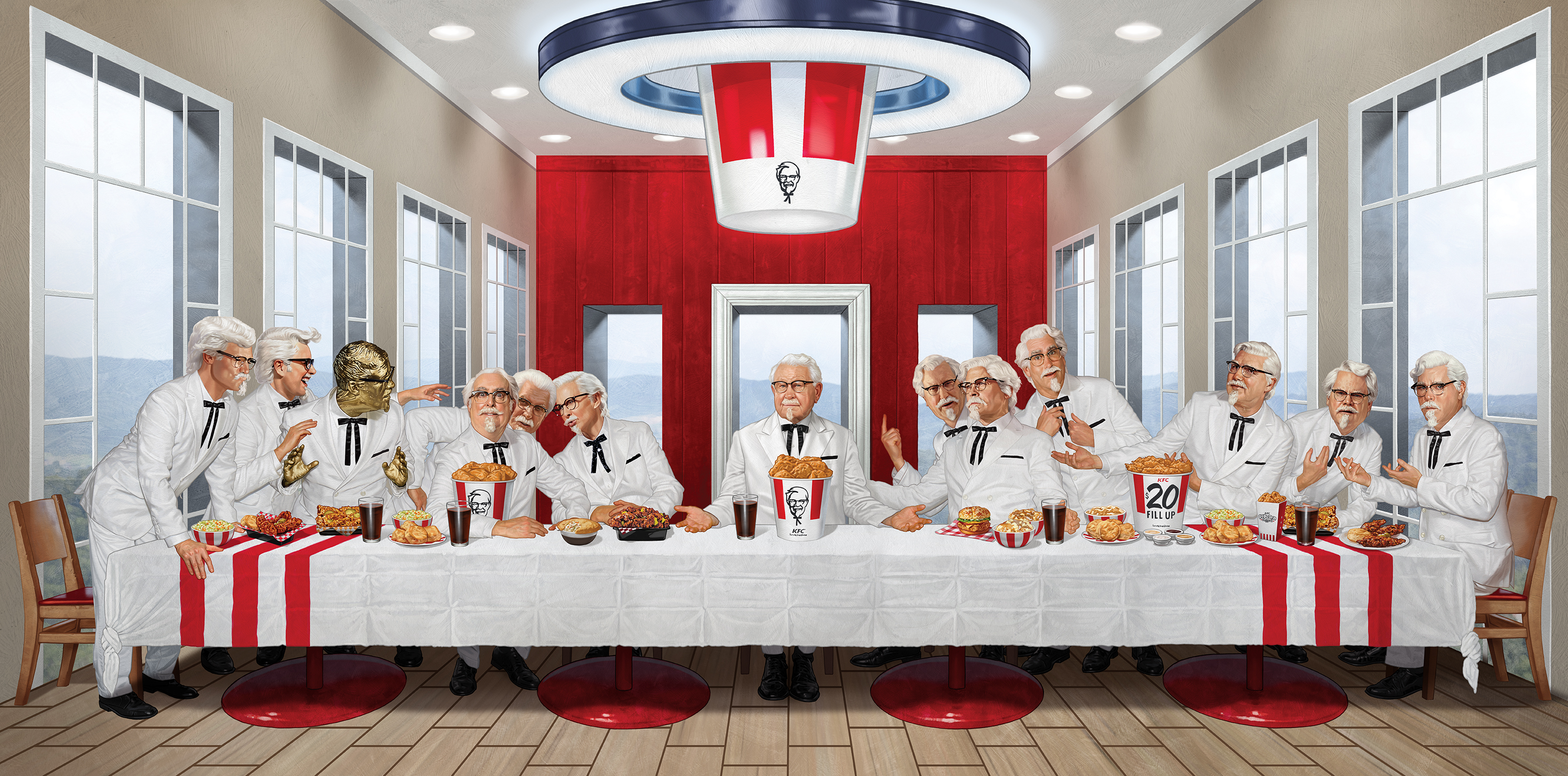 KFC Last Supper Illustration
