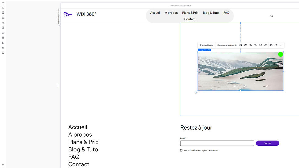 Comment placer une image dans une cellule sur WIX Studio ?