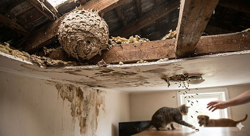 Dangers-des-Nids-de-Guêpes-et-Frelons-Européens-Santé,-Habitation-et-Animaux---guillaume-s