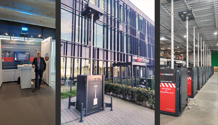 Le stand Hikvision - La tour de videosurveillance - L'usine dans le sud de la France