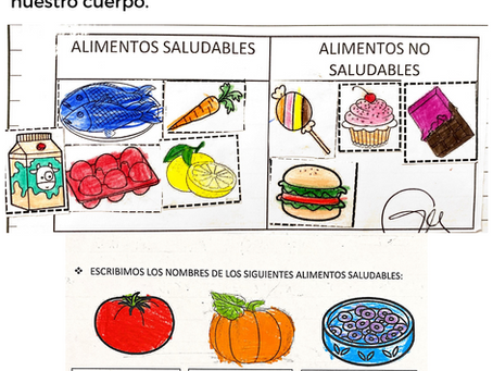Primer grado realiza actividades sobre hábitos saludables