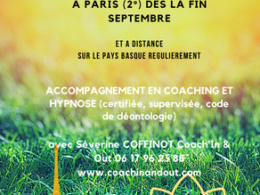 Coach'In & Out vous reçoit a Paris à compter de fin septembre dans le 2eme arrondissement.