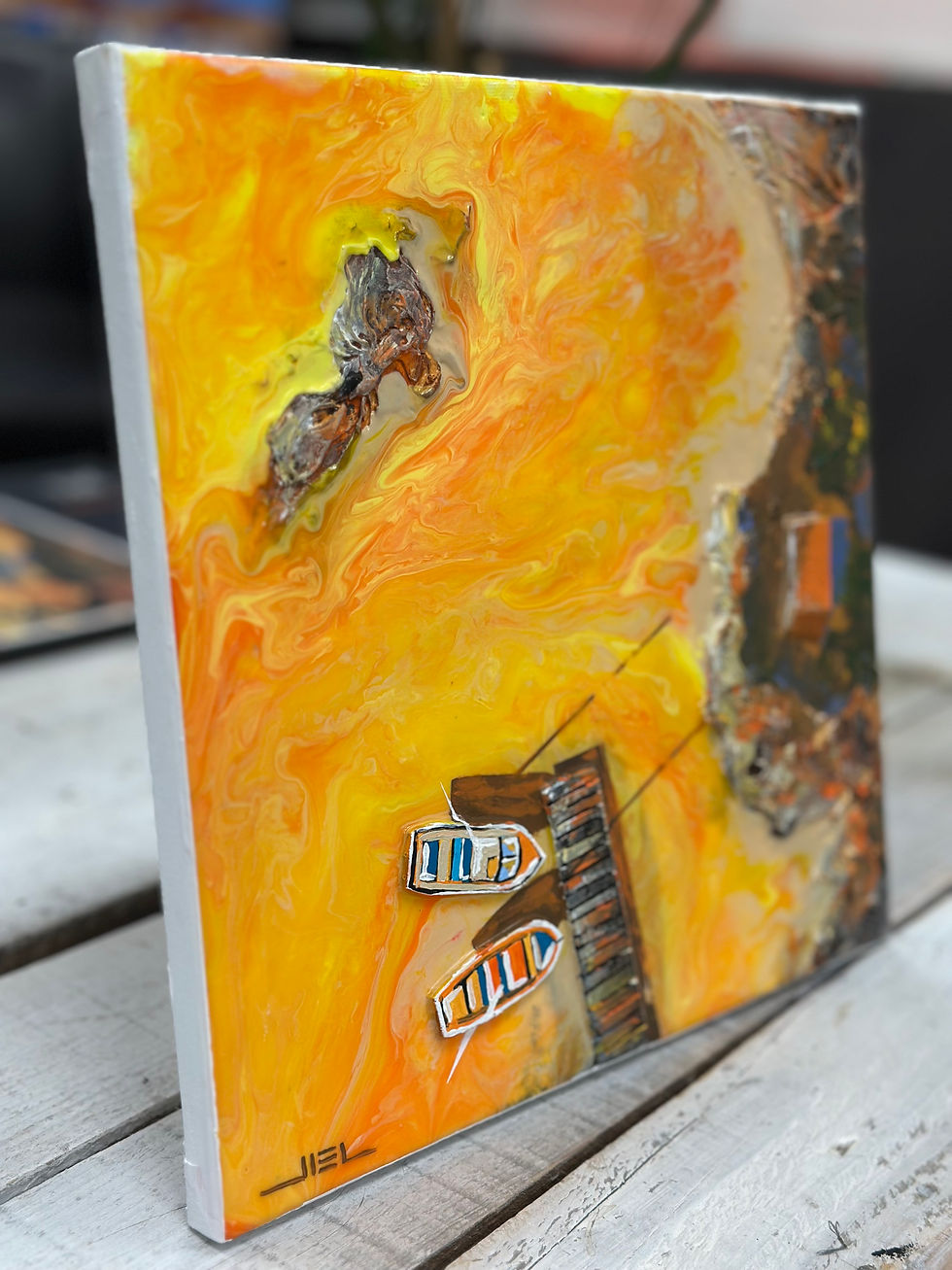 Thumbnail: Couleurs d'un soir sur La Grande Bleue – Mediterralis™  (format 30 X 30 cm)