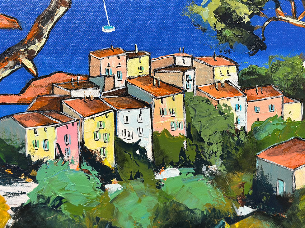 Miniature : Petit sentier menant au village, en bord de la Grande Bleue.