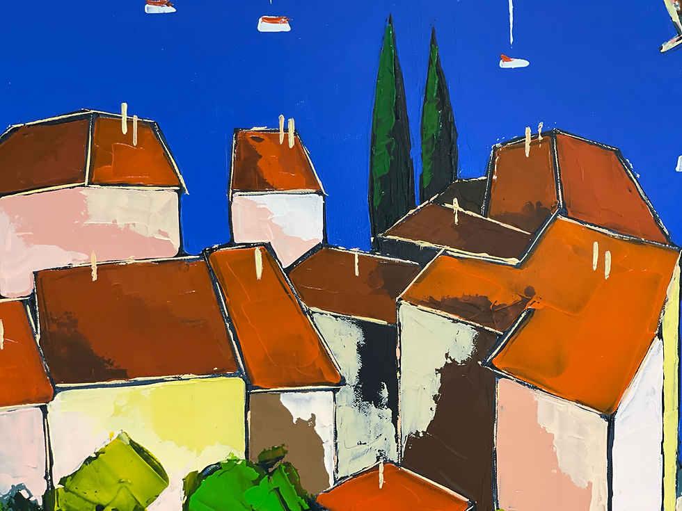 Miniature : PETIT SENTIER MENANT A LA GRANDE BLEUE 116 X 89 CM
