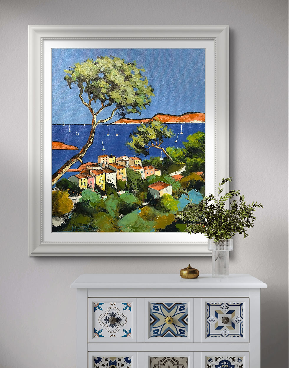 Miniature : Petit sentier menant au village, en bord de la Grande Bleue.