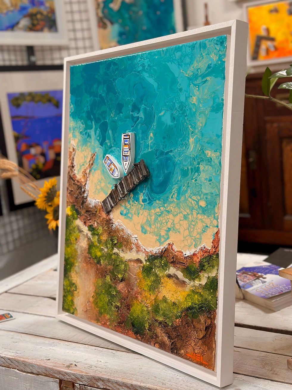 Miniature : Le vieux ponton – Mediterralis® format 61 X 50 cm)