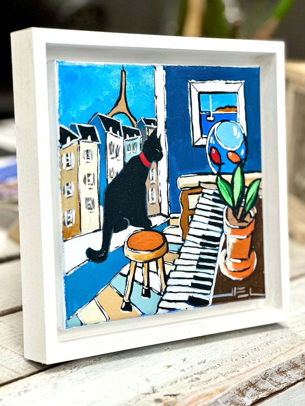 Thumbnail: Vieux Piano, chat noir et poissons rouges in Paris