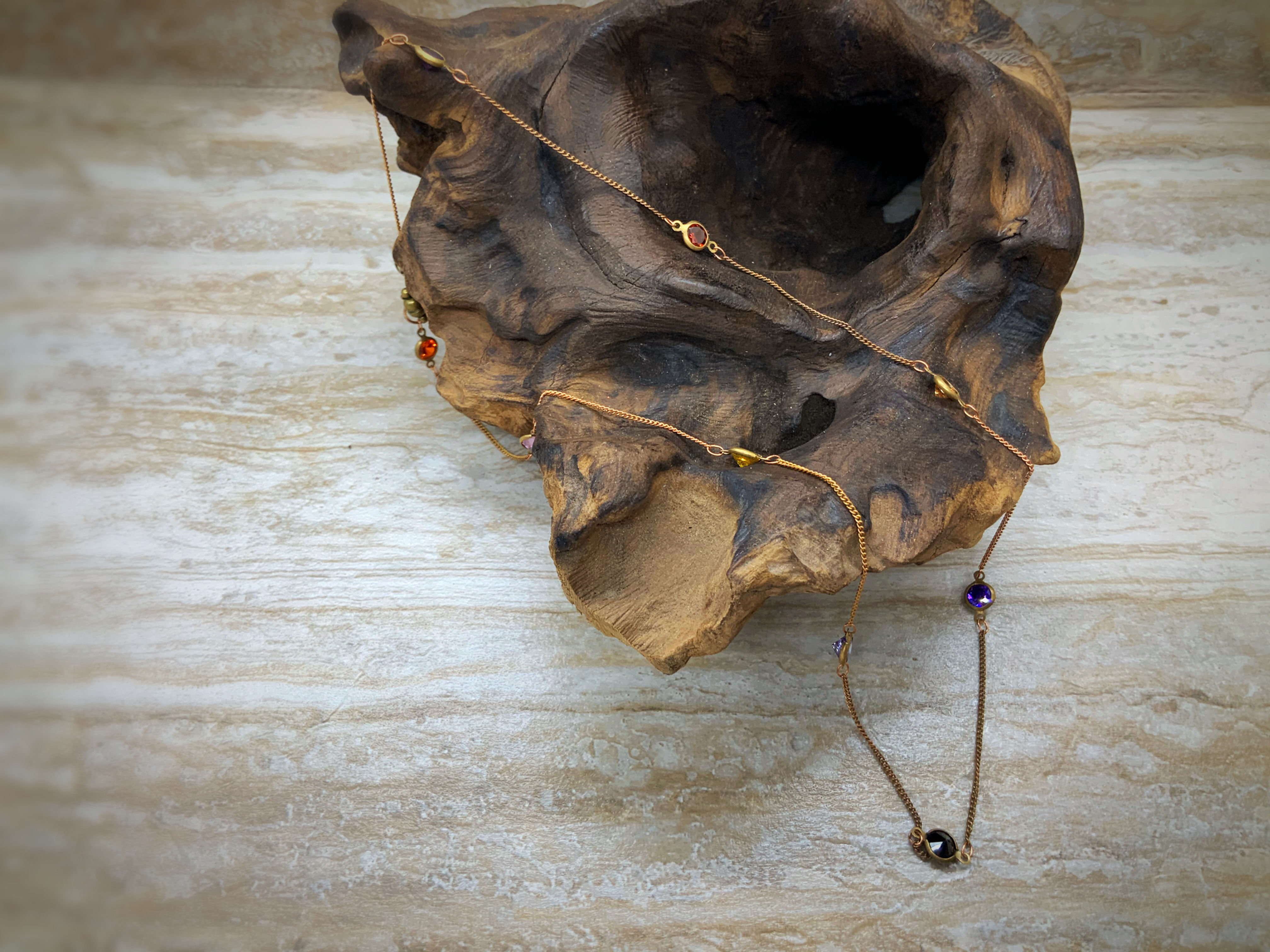 Antiqued Crystal Necklace