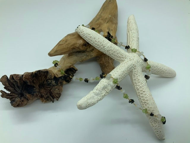 Peridot and Black Onyx Necklace