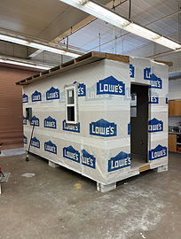 This is a photo of a student built small building