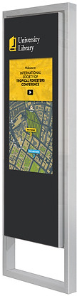 frank sign multi signage for city, town on street