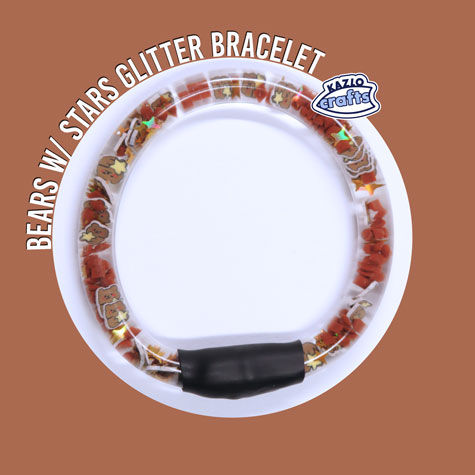 Bear with Stars Water Glitter Bracelt