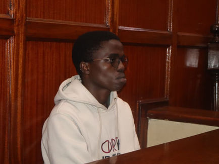 Suspect Seth Okwanyo Mwabe before Milimani law courts September 3,2025