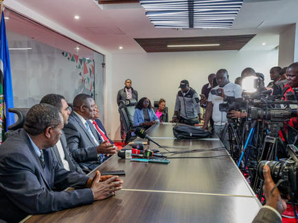 Sports Cabinet Secretary Salim Mvurya addressing the media on August 21, 2025/ X: MVURYA