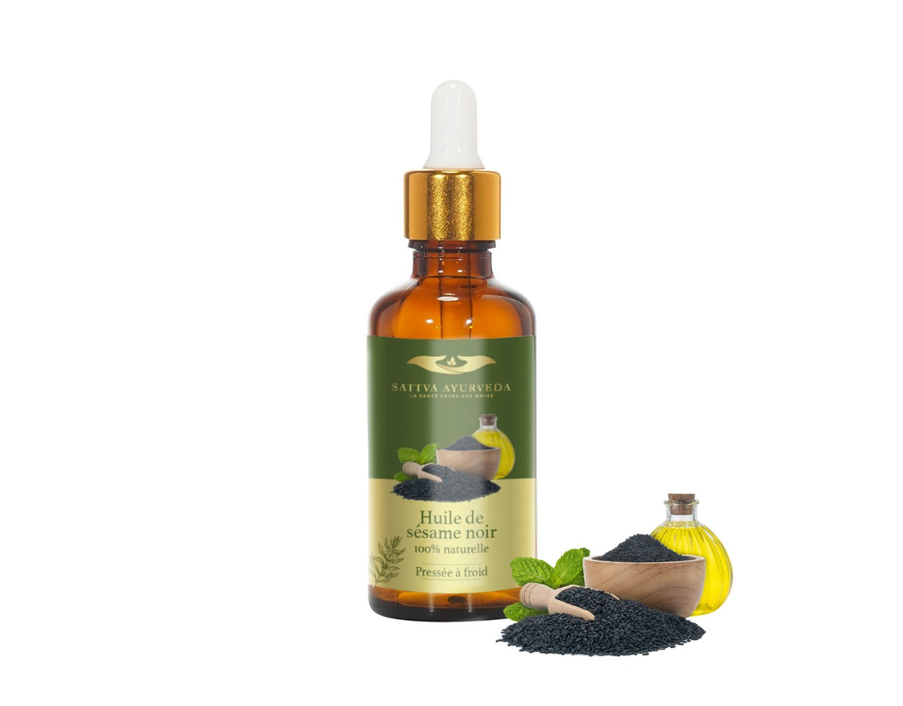 Huile de sésame noir