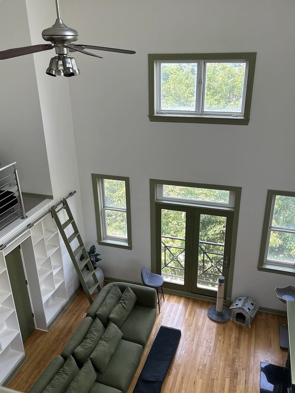 Green trim interior