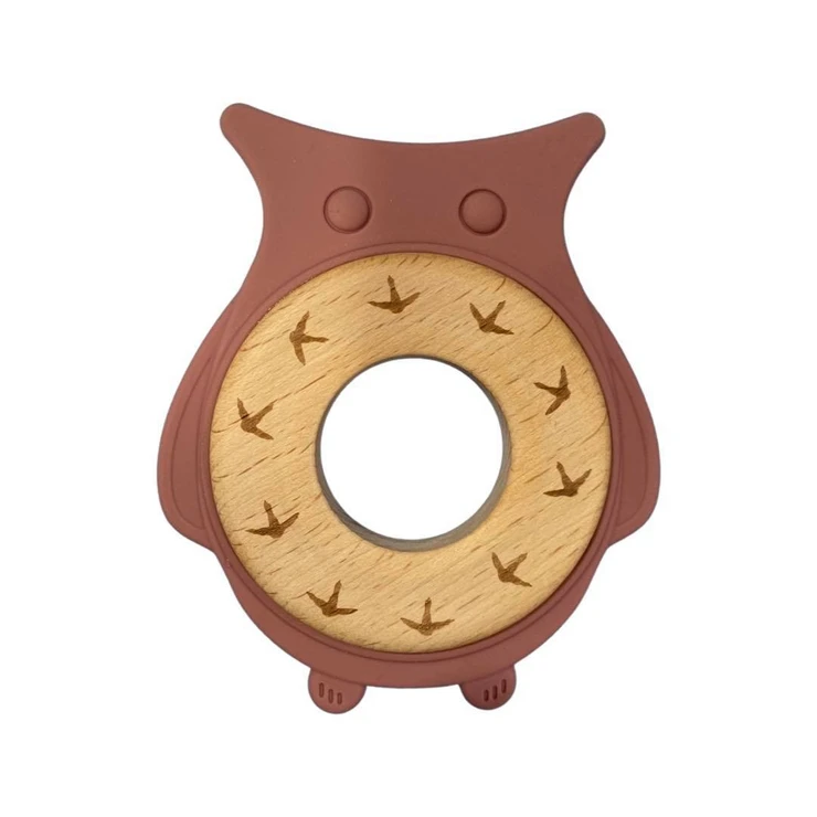 Thumbnail: Animal Wood Ring Silicone Teether