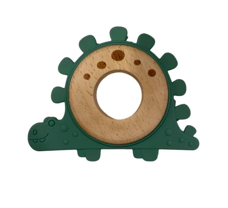 Thumbnail: Animal Wood Ring Silicone Teether