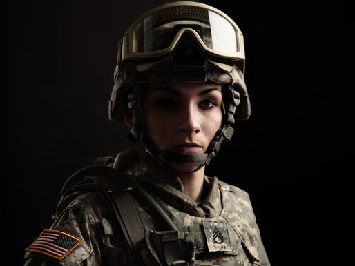 Female military soldier