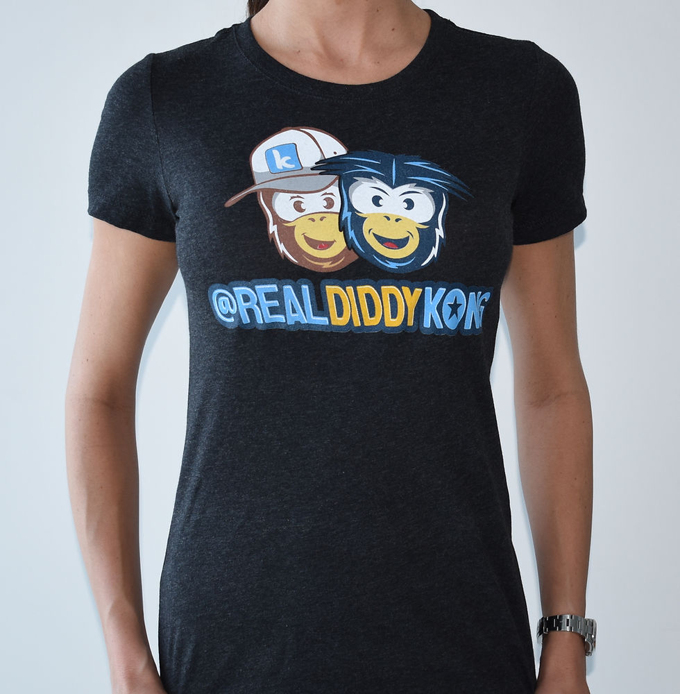 Limited Black Womens Official Diddy Kong T-Shirt