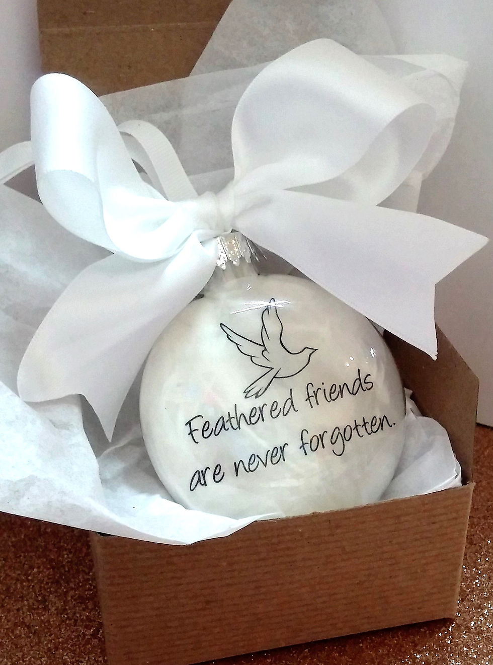 Thumbnail: Pet Bird Loss Memorial Ornament Feathered Friends are Never Forgotten