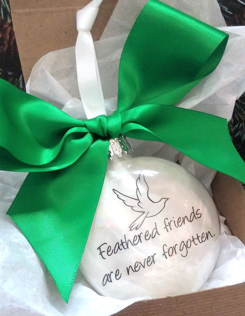 Thumbnail: Pet Bird Loss Memorial Ornament Feathered Friends are Never Forgotten