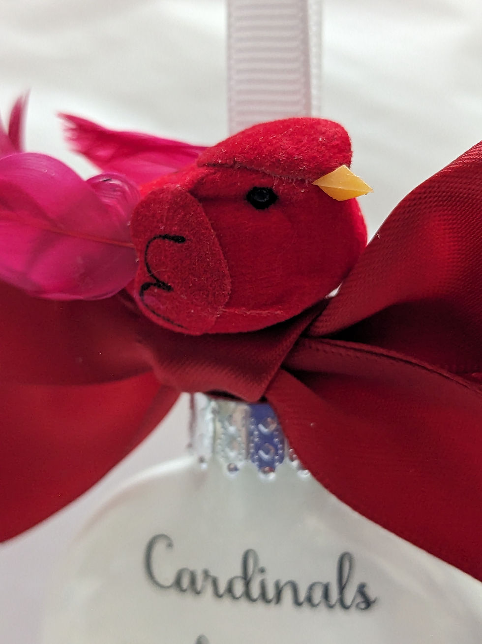 Thumbnail: Cardinals Visit from Heaven Memorial Ornament Sympathy Gift with Stand