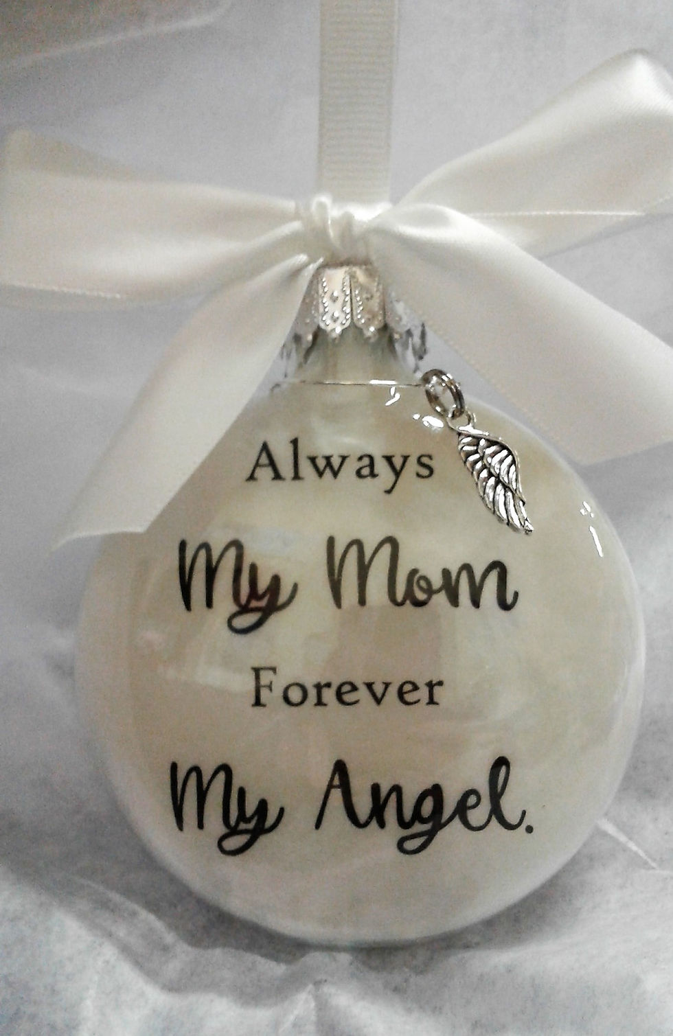 Thumbnail: Always My Mom, Forever My Angel Memorial Ornament Sympathy Gift
