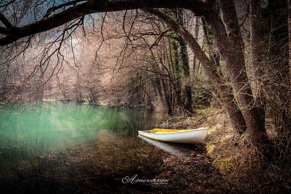 Lake Levico boat tranquil