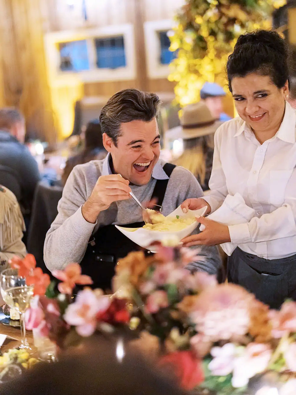 Ridgewells Catering tableside service at luxury event