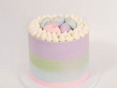 Tall Spring Pastel Watercolor Cake