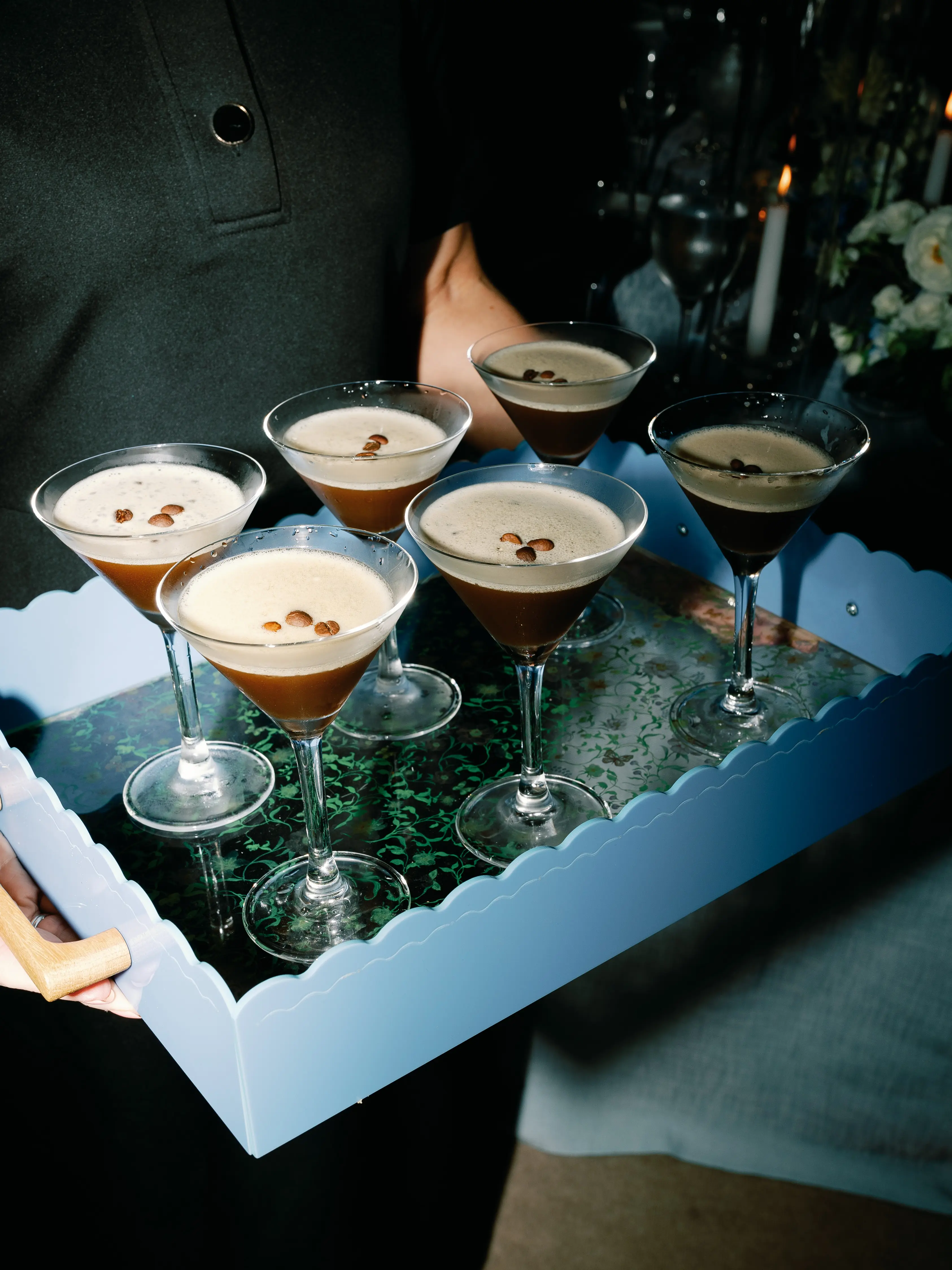tray of espresso martinis