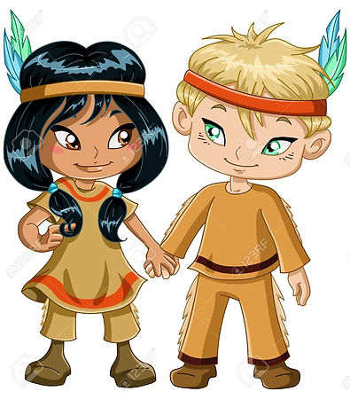15596263-una-ilustración-vectorial-de-niños-vestidos-de-indios-y-de-la-mano-de-acción-de-g