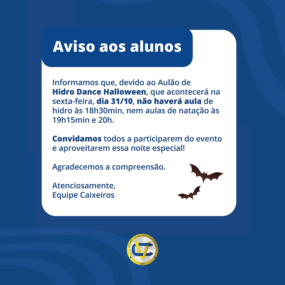 Aviso aos alunos
