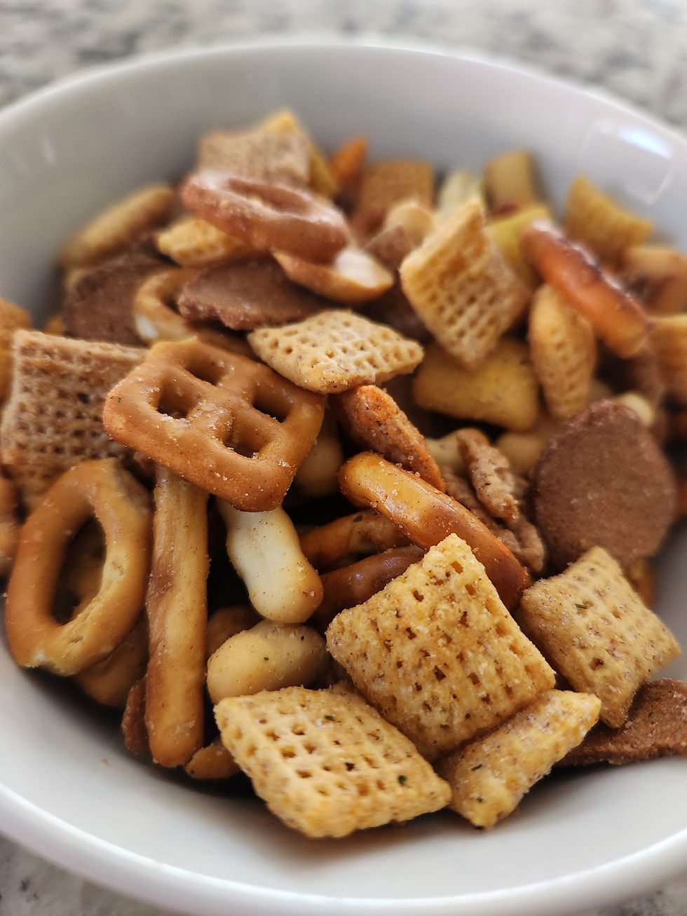 This snack mix is always a hit at parties, for lunches, or even card night with friends.