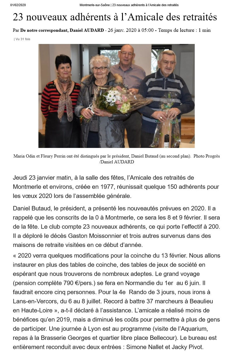 Assemblée Générale 2020