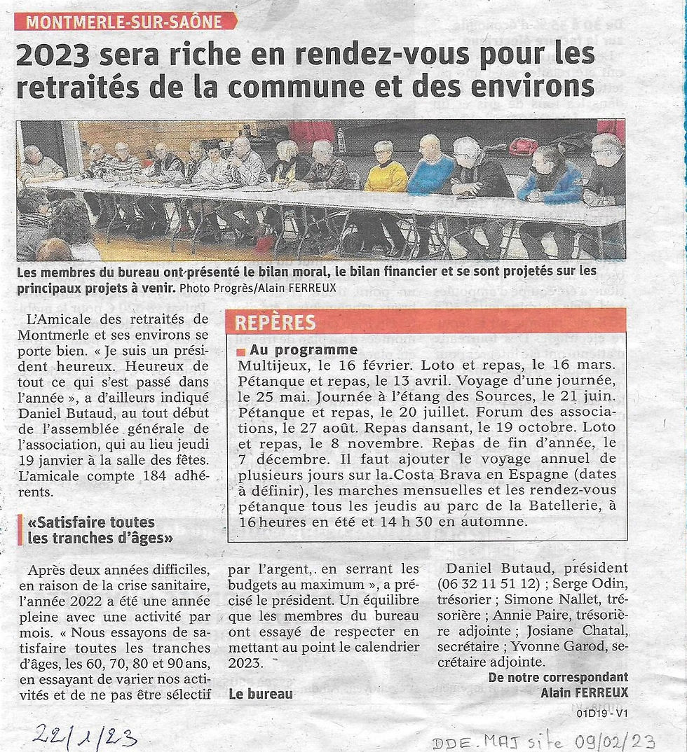 AG ARM de janvier 2023