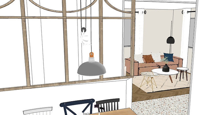 Salon Maison 1970 - Atelier M - Décoration intérieure