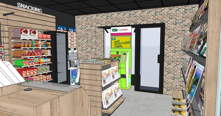 Bureau de tabac - Décoration industrielle et chaleureuse