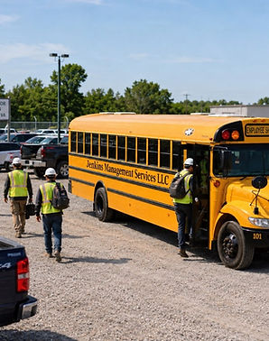 Off-site contractor parking and shuttle service in Culpeper and Louisa Virginia